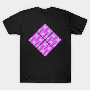 Diamonds on pink. This modern geometric design really pops. T-Shirt